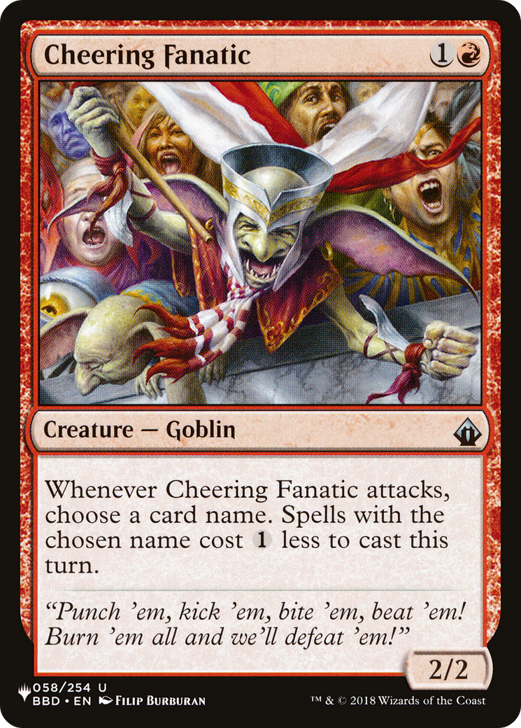 Cheering Fanatic [The List] | Odin's Place