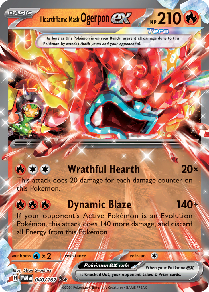 Hearthflame Mask Ogerpon ex (040/167) [Scarlet & Violet: Twilight Masquerade] | Odin's Place