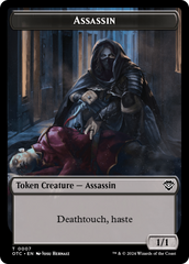 Assassin // Food Double-Sided Token [Outlaws of Thunder Junction Commander Tokens] | Odin's Place