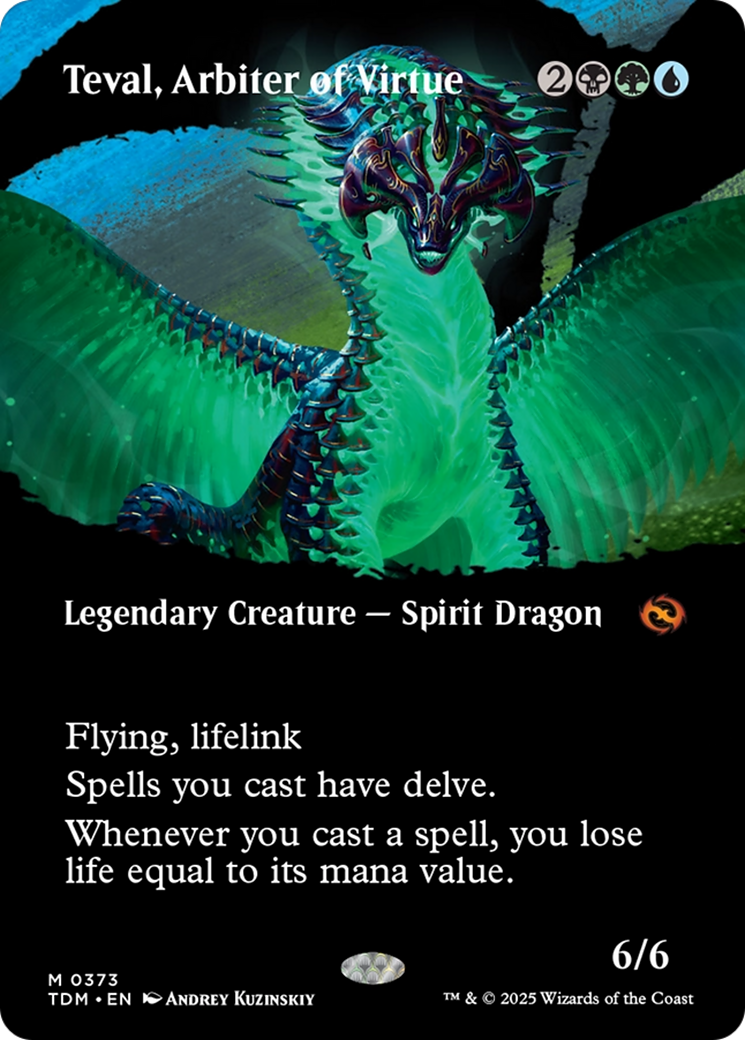 Teval, Arbiter of Virtue (Borderless) [Tarkir: Dragonstorm] | Odin's Place