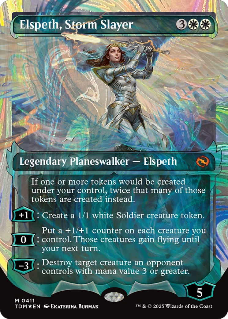 Elspeth, Storm Slayer (Showcase) (Halo Foil) [Tarkir: Dragonstorm] | Odin's Place