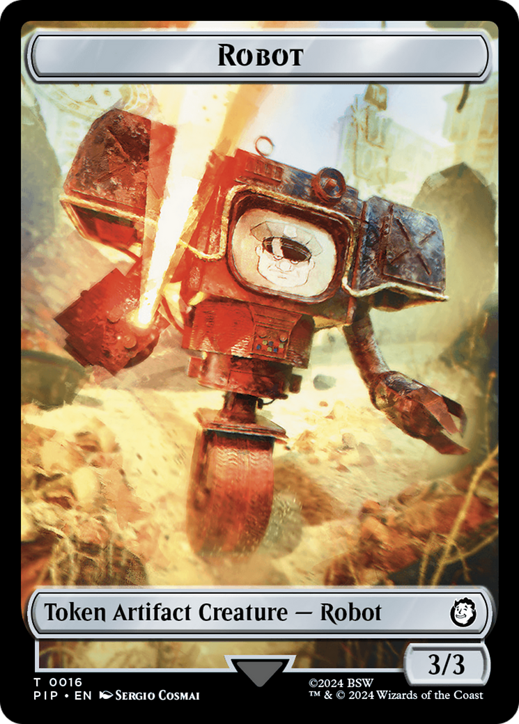 Robot // Food (0014) Double-Sided Token [Fallout Tokens] | Odin's Place