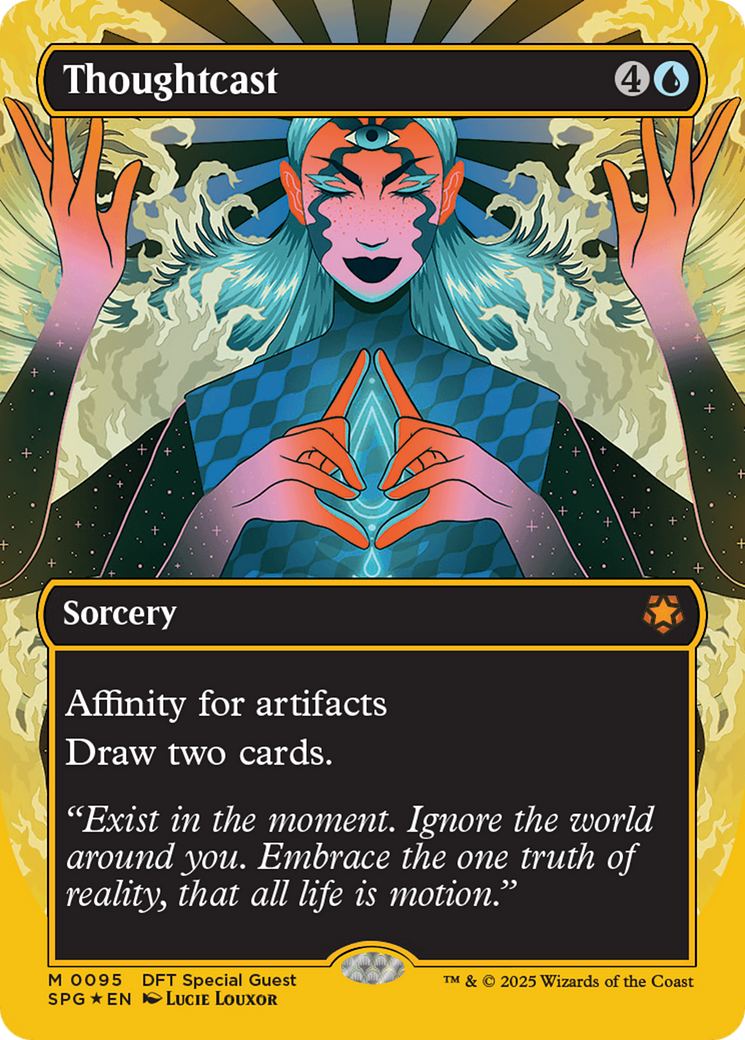 Thoughtcast (Borderless) (First-Place Foil) [Aetherdrift Special Guests] | Odin's Place