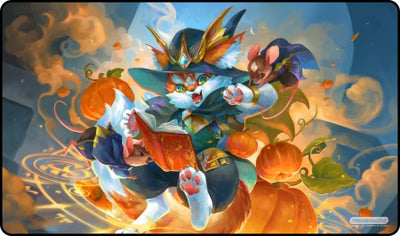 Gamer Mats Playmat: Pumpkin Spell Stitched | Odin's Place