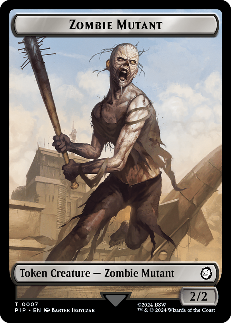 Junk // Zombie Mutant Double-Sided Token [Fallout Tokens] | Odin's Place