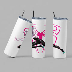 The Geek Boutique: Spider-Gwen Movie Inspired Blue Glow Tumbler | Odin's Place