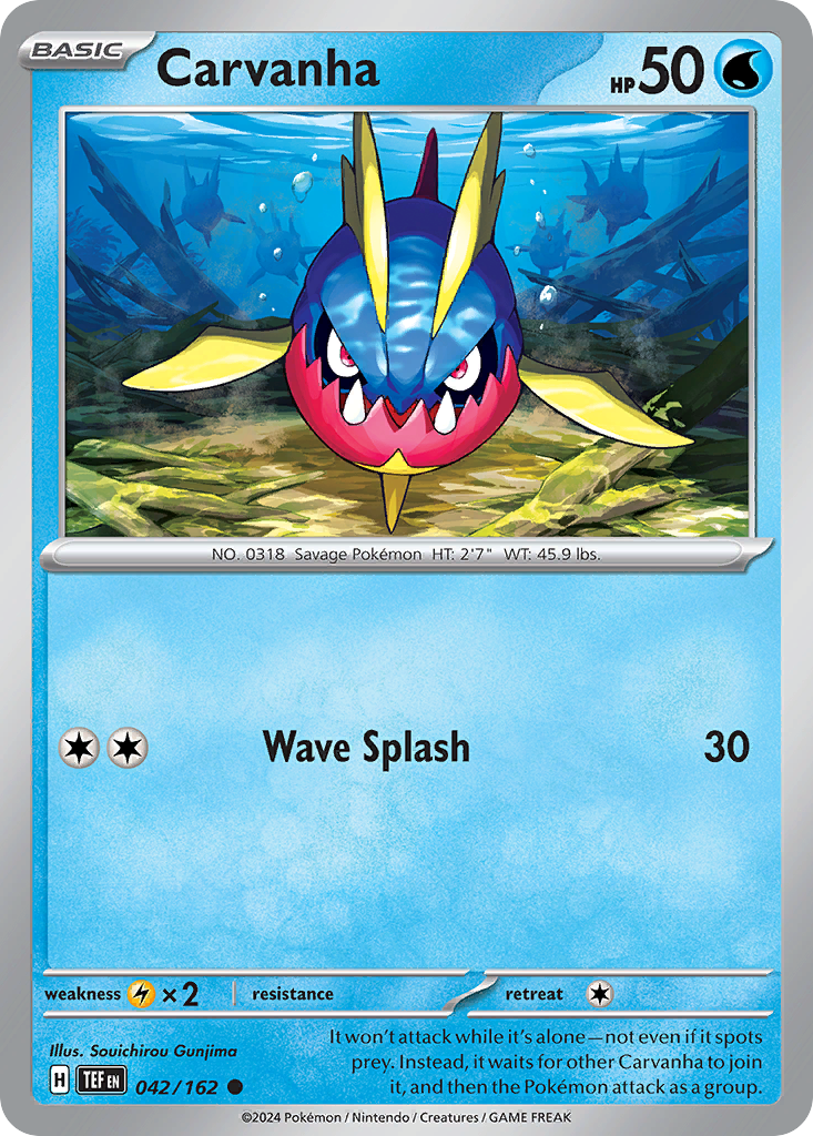 Carvanha (042/162) [Scarlet & Violet: Temporal Forces] | Odin's Place
