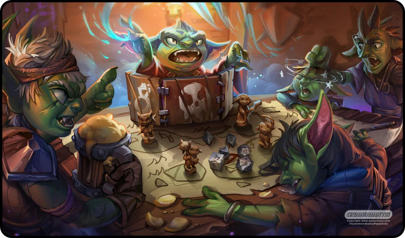 Gamermats Playmat: Goblin Game Night Stitched | Odin's Place