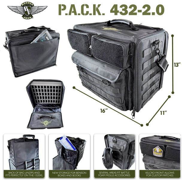 Battle Foam P.A.C.K. 432 2.0 Molle Horizontal with Magna Rack Slider Load Out | Odin's Place