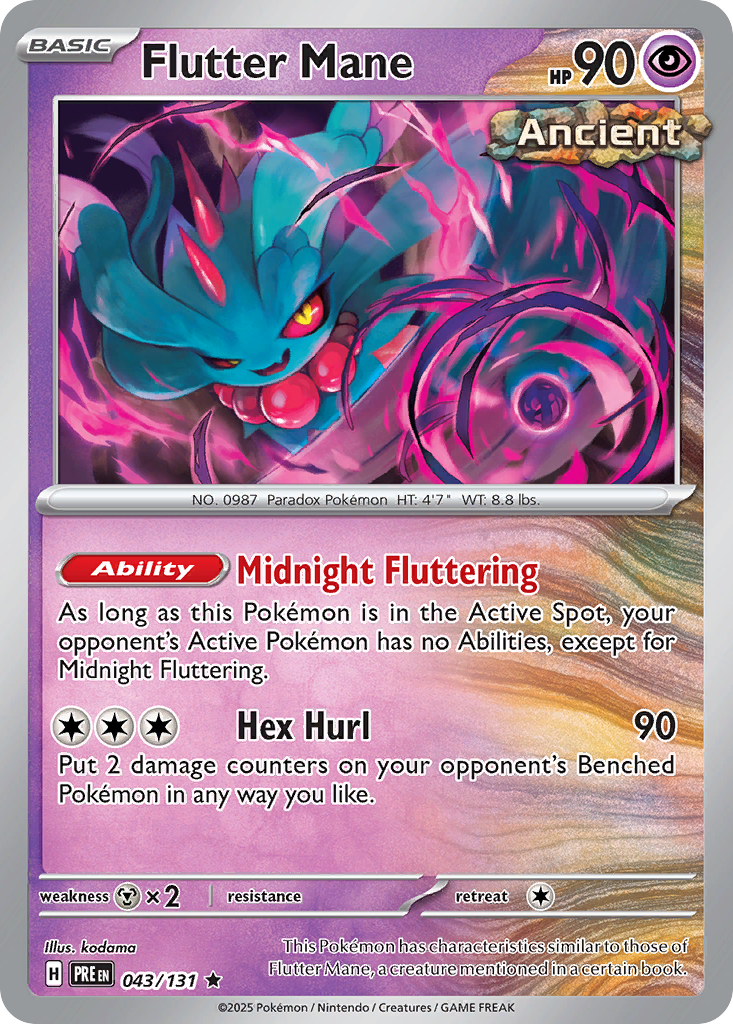 Flutter Mane (043/131) (Master Ball Pattern) [Scarlet & Violet: Prismatic Evolutions] | Odin's Place
