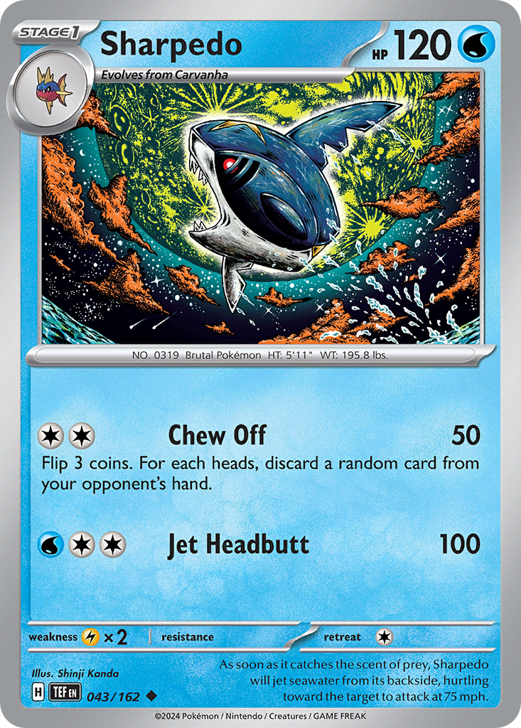Sharpedo (043/162) [Scarlet & Violet: Temporal Forces] | Odin's Place