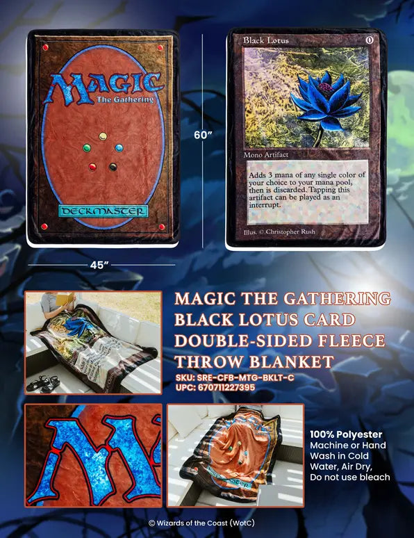 Magic: The Gathering® Black Lotus Blanket | Odin's Place