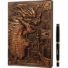 QMDirect 3D Faux-Leather Notebook / Journal - Bronze Dragon | Odin's Place