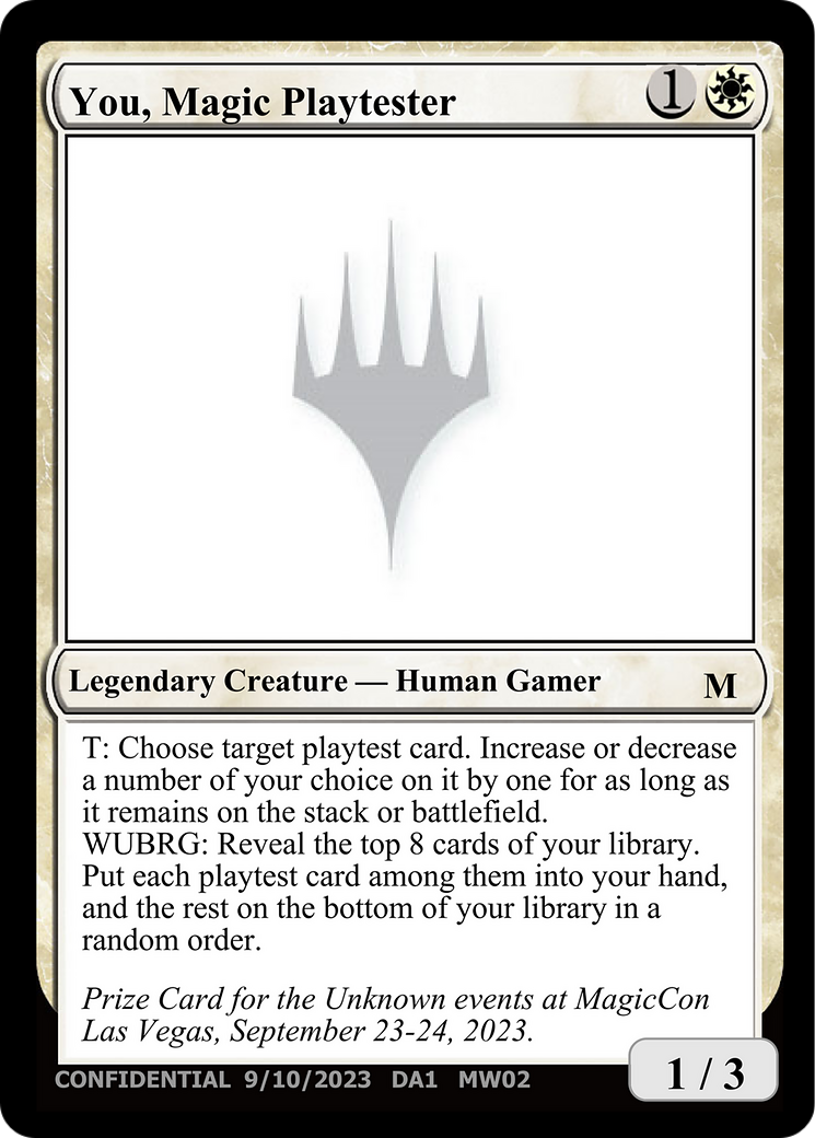 You, Magic Playtester [Unknown Event] | Odin's Place