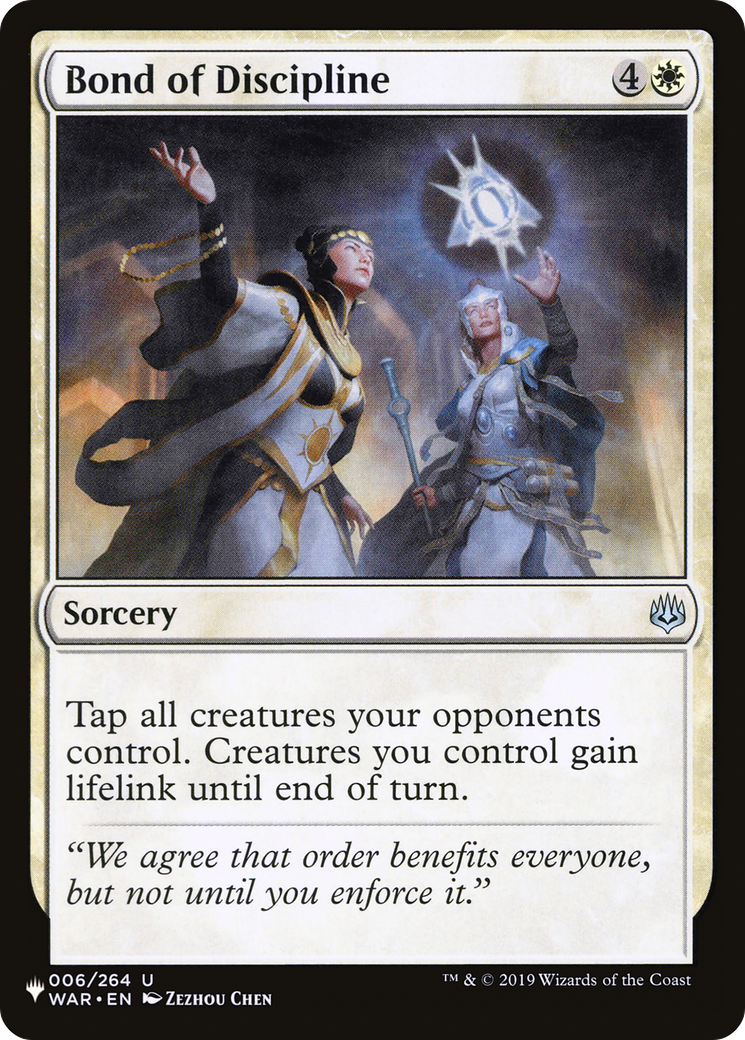 Bond of Discipline [The List] | Odin's Place