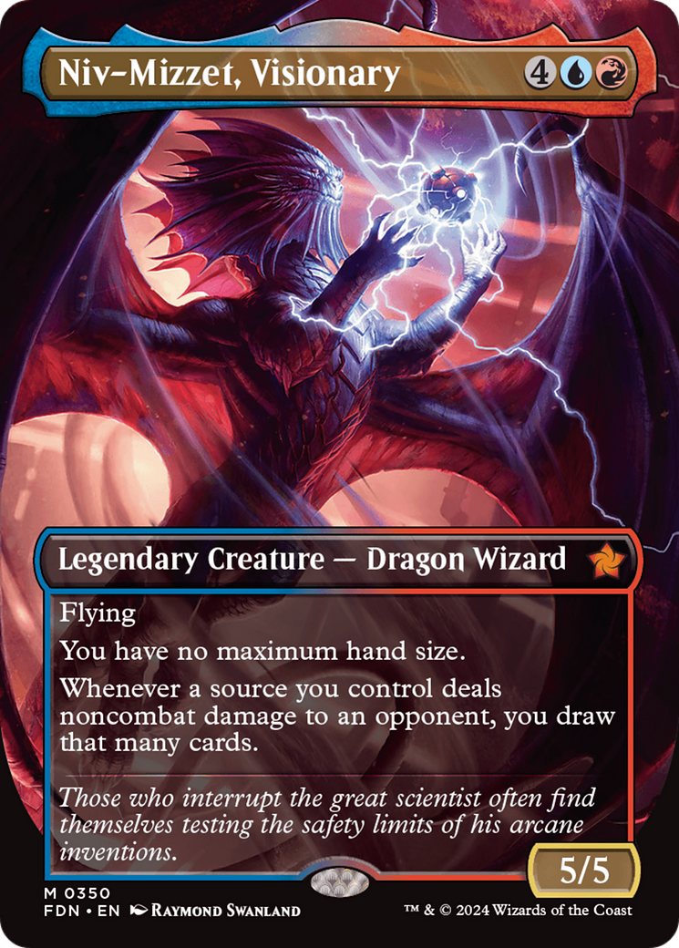 Niv-Mizzet, Visionary (Borderless) [Foundations] | Odin's Place