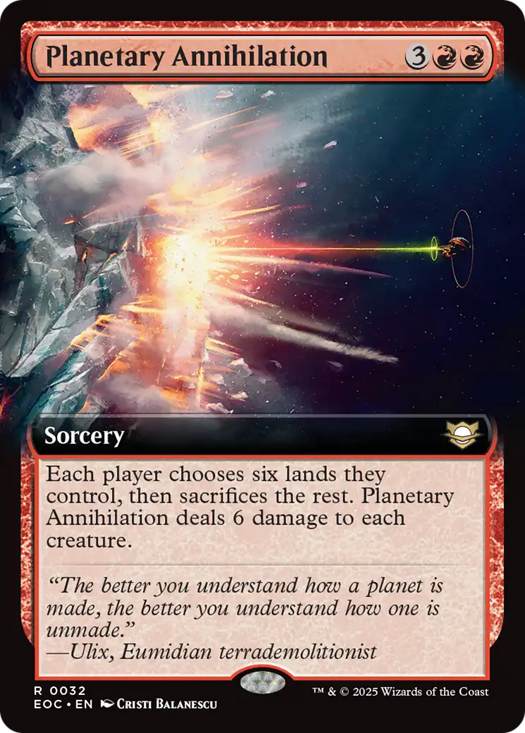Planetary Annihilation (Extended Art) [Edge of Eternities Commander] | Odin's Place