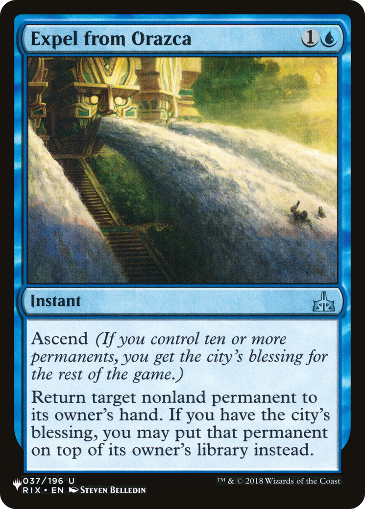 Expel from Orazca [The List] | Odin's Place
