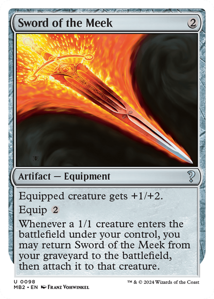 Sword of the Meek (White Border) [Mystery Booster 2] | Odin's Place