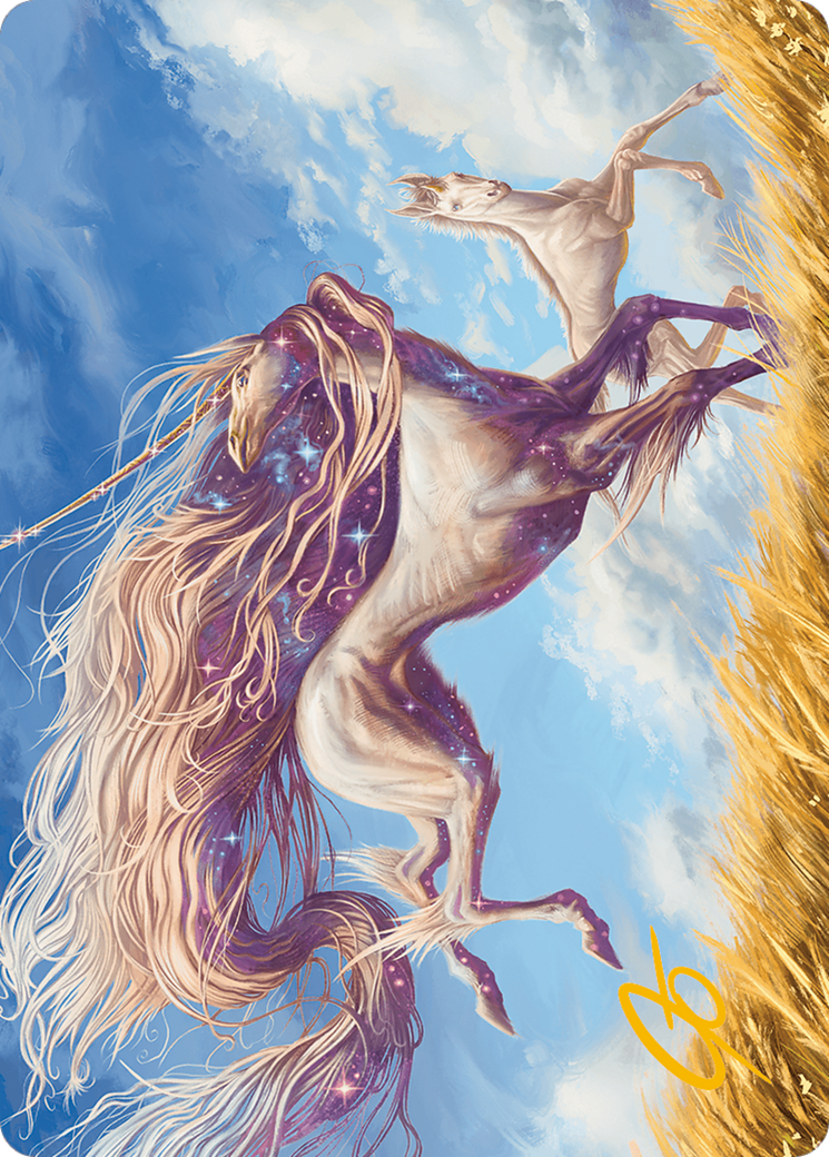 Nyxborn Unicorn Art Card (Gold-Stamped Signature) [Modern Horizons 3 Art Series] | Odin's Place