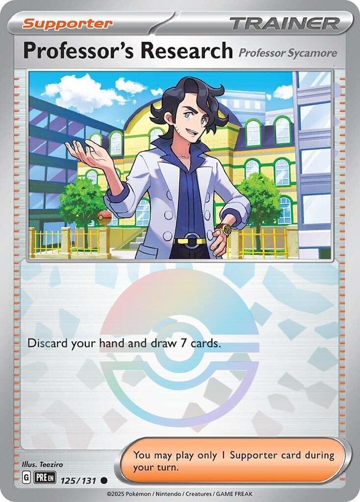 Professor's Research (125/131) [Professor Sycamore] (Poke Ball Pattern) [Scarlet & Violet: Prismatic Evolutions] | Odin's Place