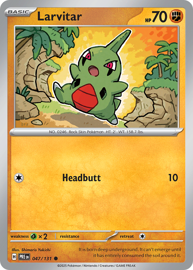 Larvitar (047/131) (Master Ball Pattern) [Scarlet & Violet: Prismatic Evolutions] | Odin's Place
