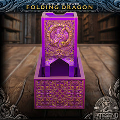 Folding Dragon Dice Tower & Storage | TTRPG, D&D, TCG, CoC | Odin's Place