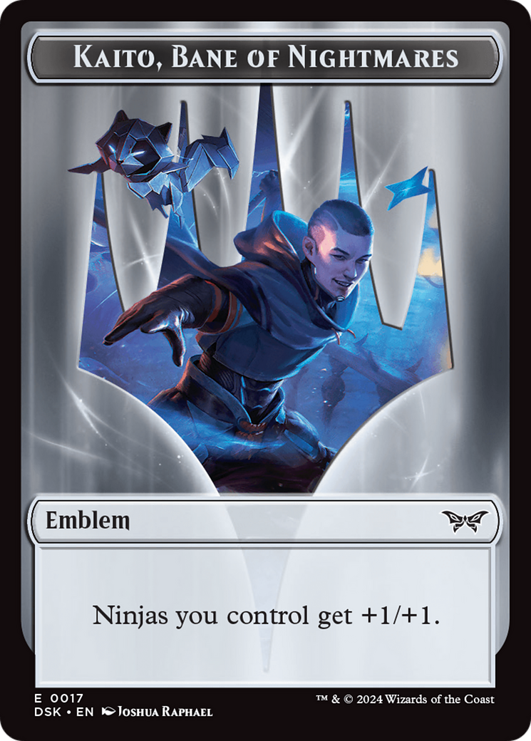 Emblem - Kaito, Bane of Nightmares [Duskmourn: House of Horror Tokens] | Odin's Place