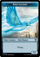 Dragon Elemental // Bird Illusion Double-Sided Token [Outlaws of Thunder Junction Commander Tokens] | Odin's Place