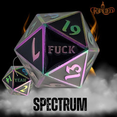 Forged Gaming: F*ck Yeah D20 Metal RPG Dice | Odin's Place