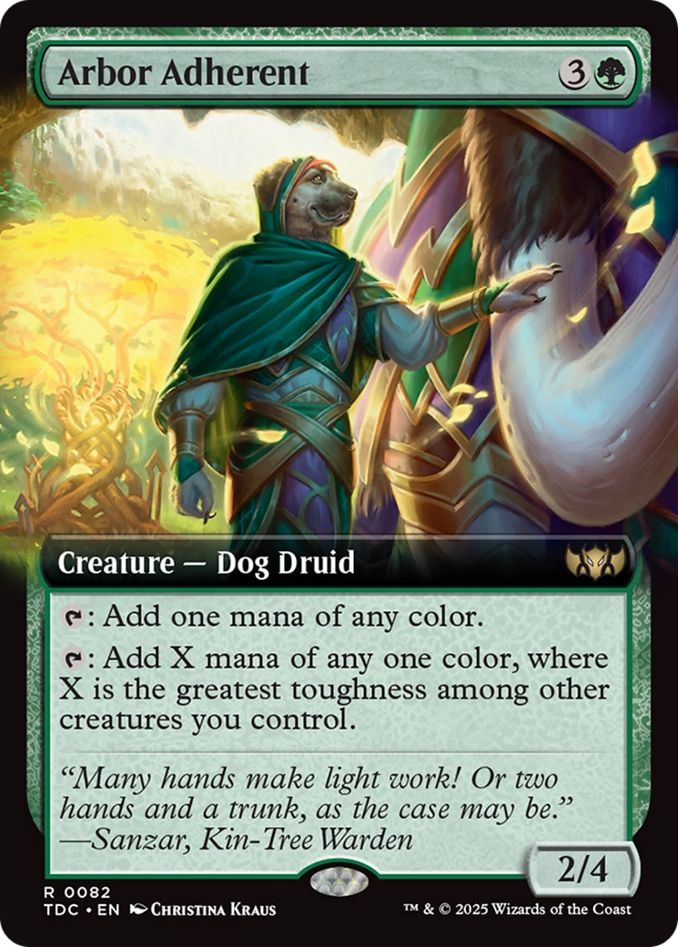 Arbor Adherent (Extended Art) [Tarkir: Dragonstorm Commander] | Odin's Place
