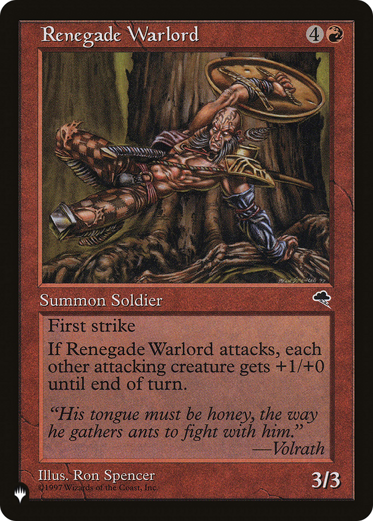 Renegade Warlord [The List] | Odin's Place