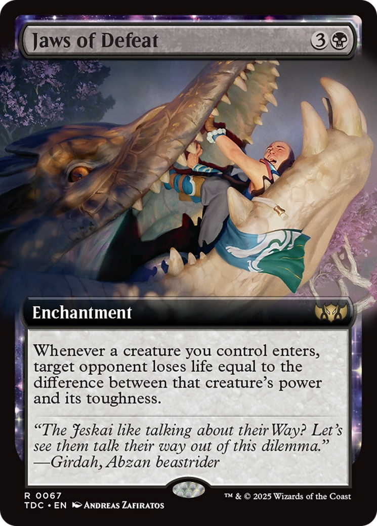 Jaws of Defeat (Extended Art) [Tarkir: Dragonstorm Commander] | Odin's Place
