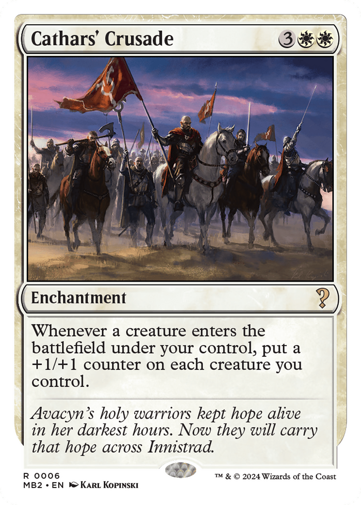 Cathars' Crusade (White Border) [Mystery Booster 2] | Odin's Place