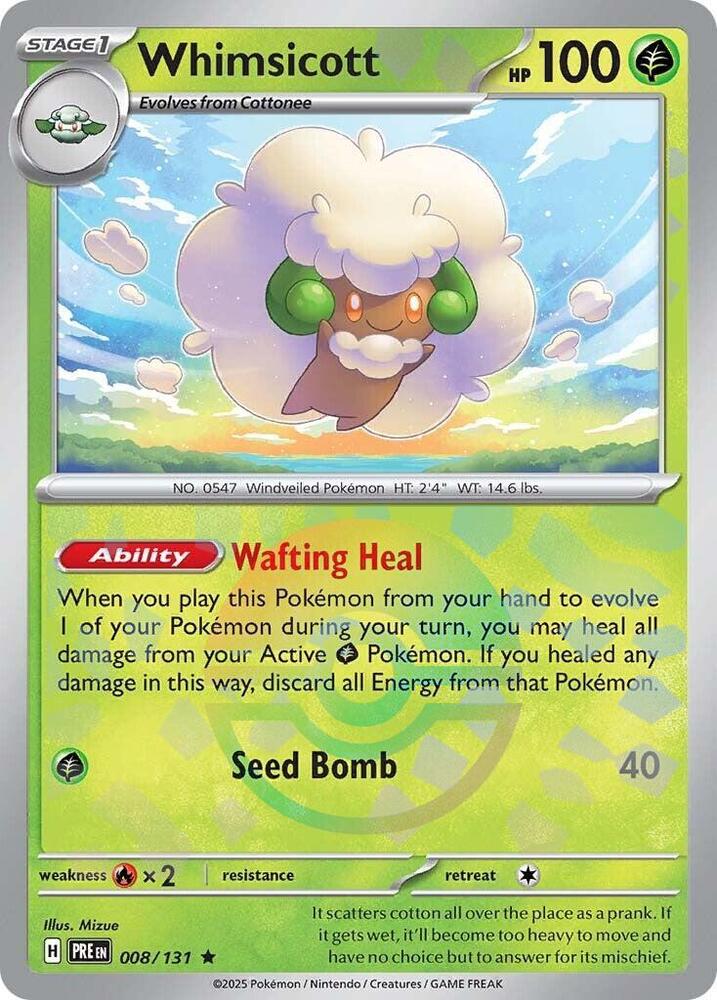 Whimsicott (008/131) (Poke Ball Pattern) [Scarlet & Violet: Prismatic Evolutions] | Odin's Place