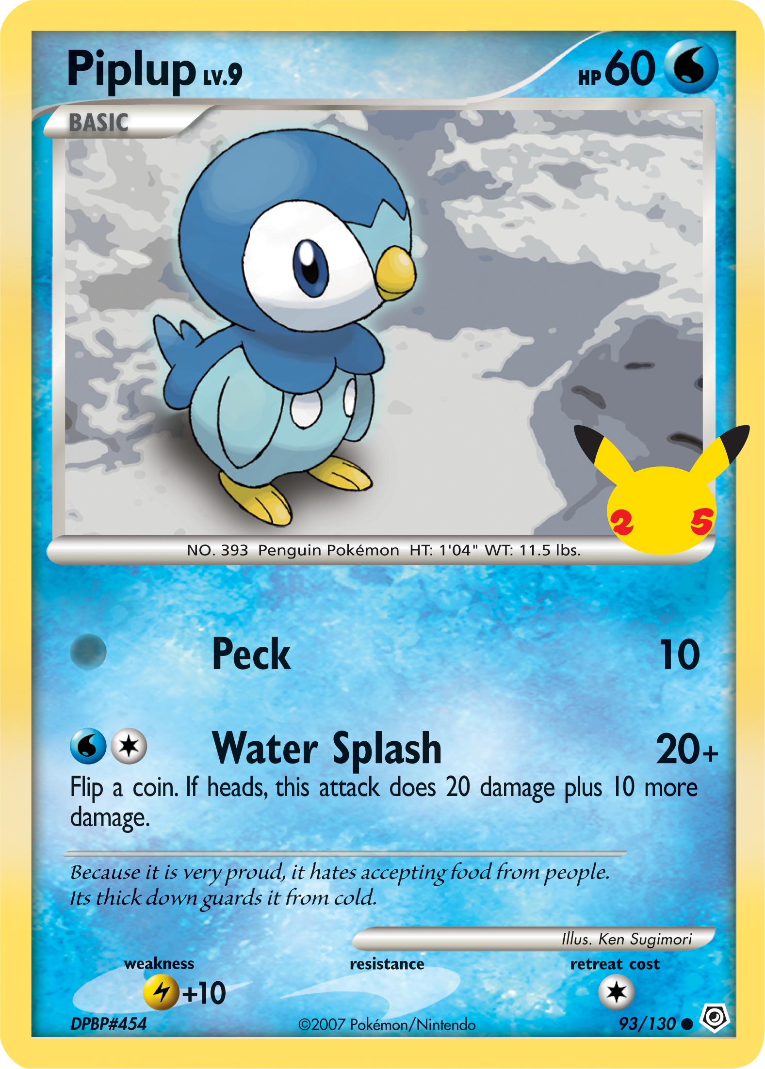 Piplup (93/130) (Jumbo Card) [First Partner Pack] | Odin's Place