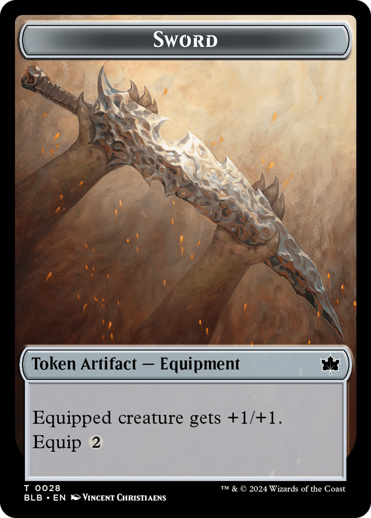 Sword // Manifold Mouse Double-Sided Token [Bloomburrow Tokens] | Odin's Place