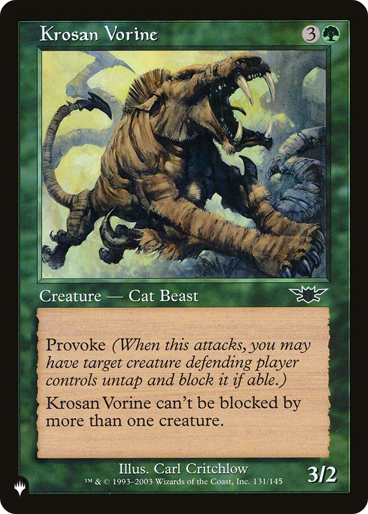 Krosan Vorine [The List] | Odin's Place