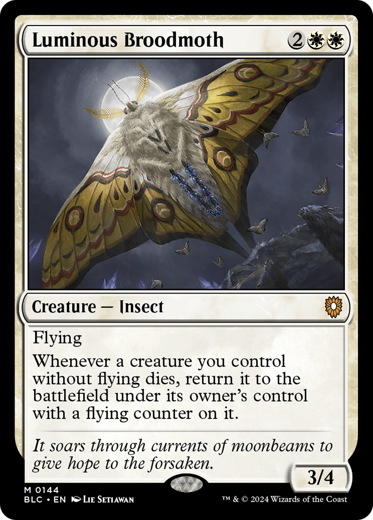 Luminous Broodmoth [Bloomburrow Commander] | Odin's Place