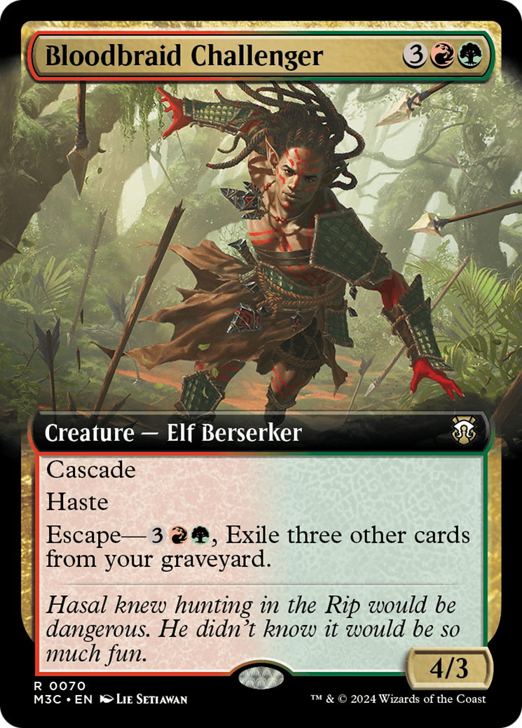 Bloodbraid Challenger (Extended Art) (Ripple Foil) [Modern Horizons 3 Commander] | Odin's Place