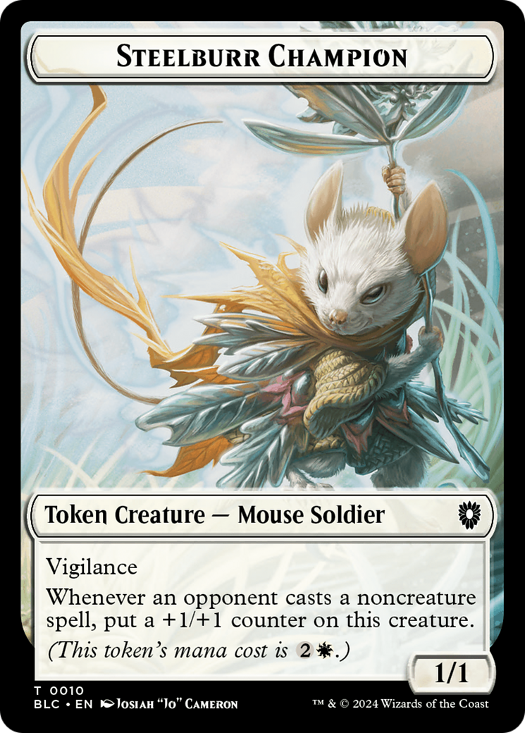 Steelburr Champion // Squid Double-Sided Token [Bloomburrow Commander Tokens] | Odin's Place