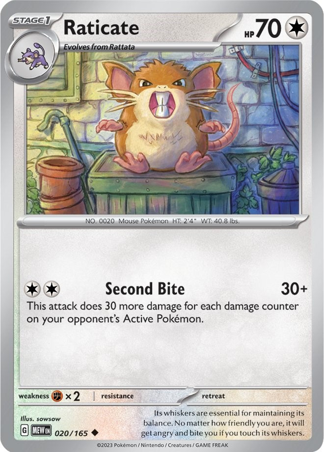 Raticate (020/165) [Scarlet & Violet 151] | Odin's Place