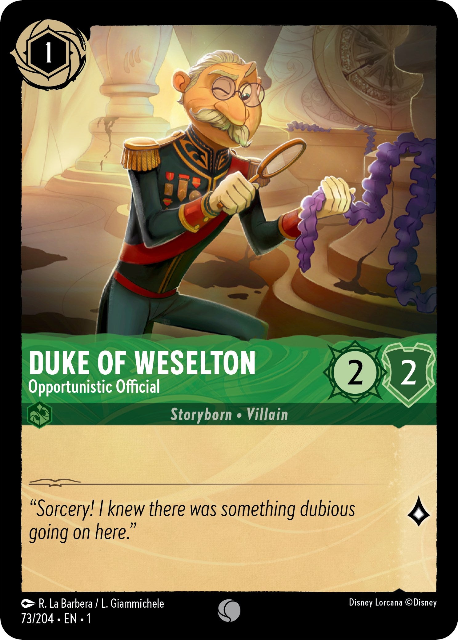 Duke of Weselton - Opportunistic Official (73/204) [The First Chapter] | Odin's Place