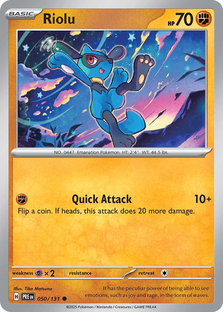 Riolu (050/131) (Master Ball Pattern) [Scarlet & Violet: Prismatic Evolutions] | Odin's Place