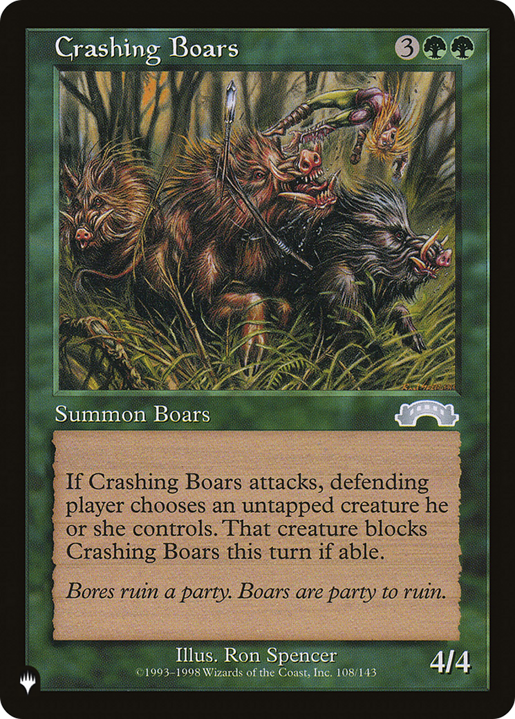 Crashing Boars [The List] | Odin's Place