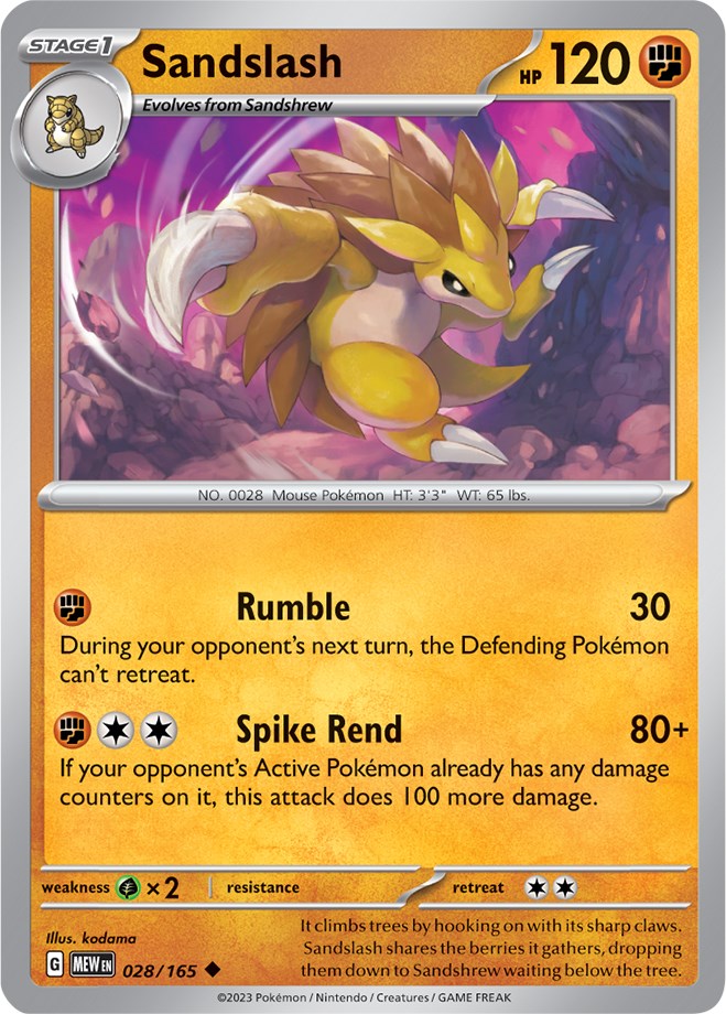 Sandslash (028/165) [Scarlet & Violet 151] | Odin's Place