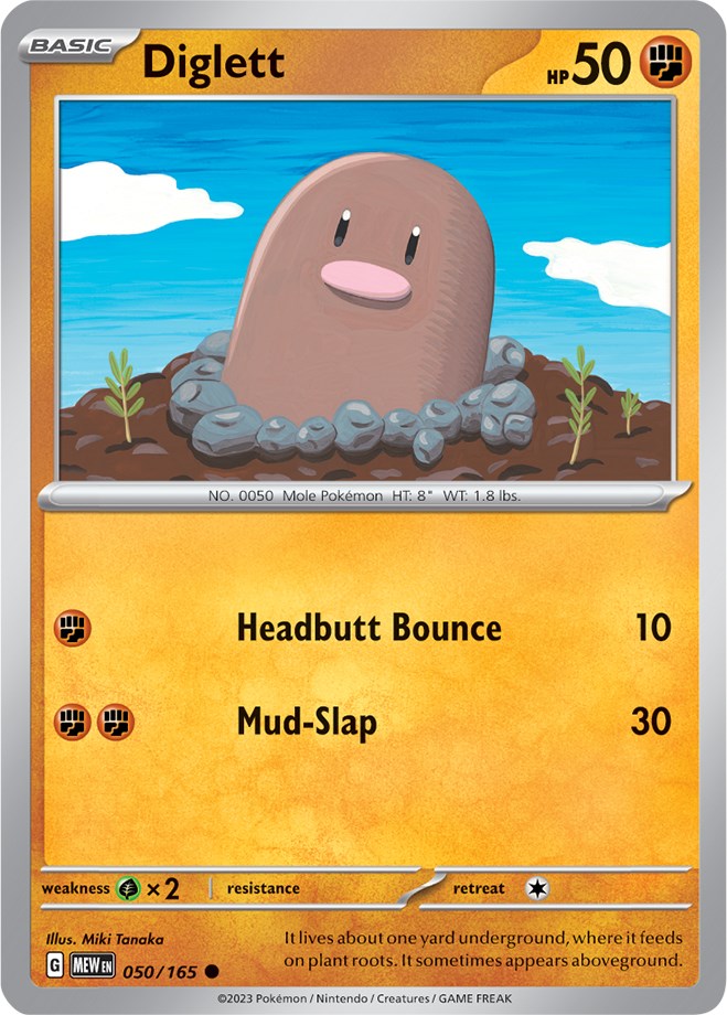 Diglett (050/165) [Scarlet & Violet 151] | Odin's Place