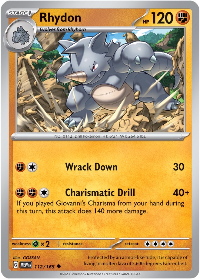 Rhydon (112/165) [Scarlet & Violet 151] | Odin's Place