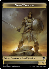 Plant // Sand Warrior Double-Sided Token [Outlaws of Thunder Junction Commander Tokens] | Odin's Place