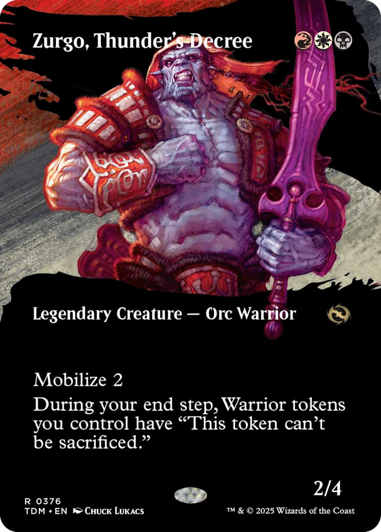 Zurgo, Thunder's Decree (Borderless) [Tarkir: Dragonstorm] | Odin's Place